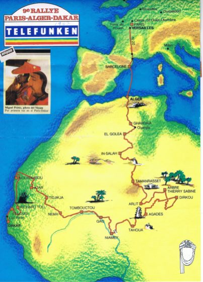 Recorrido Dakar 1987 Miguel Prieto